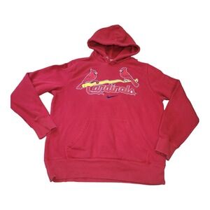 St. Louis Cardinals Nike Center Swoosh Mens Size Large Hoodie Red  MLB M1
